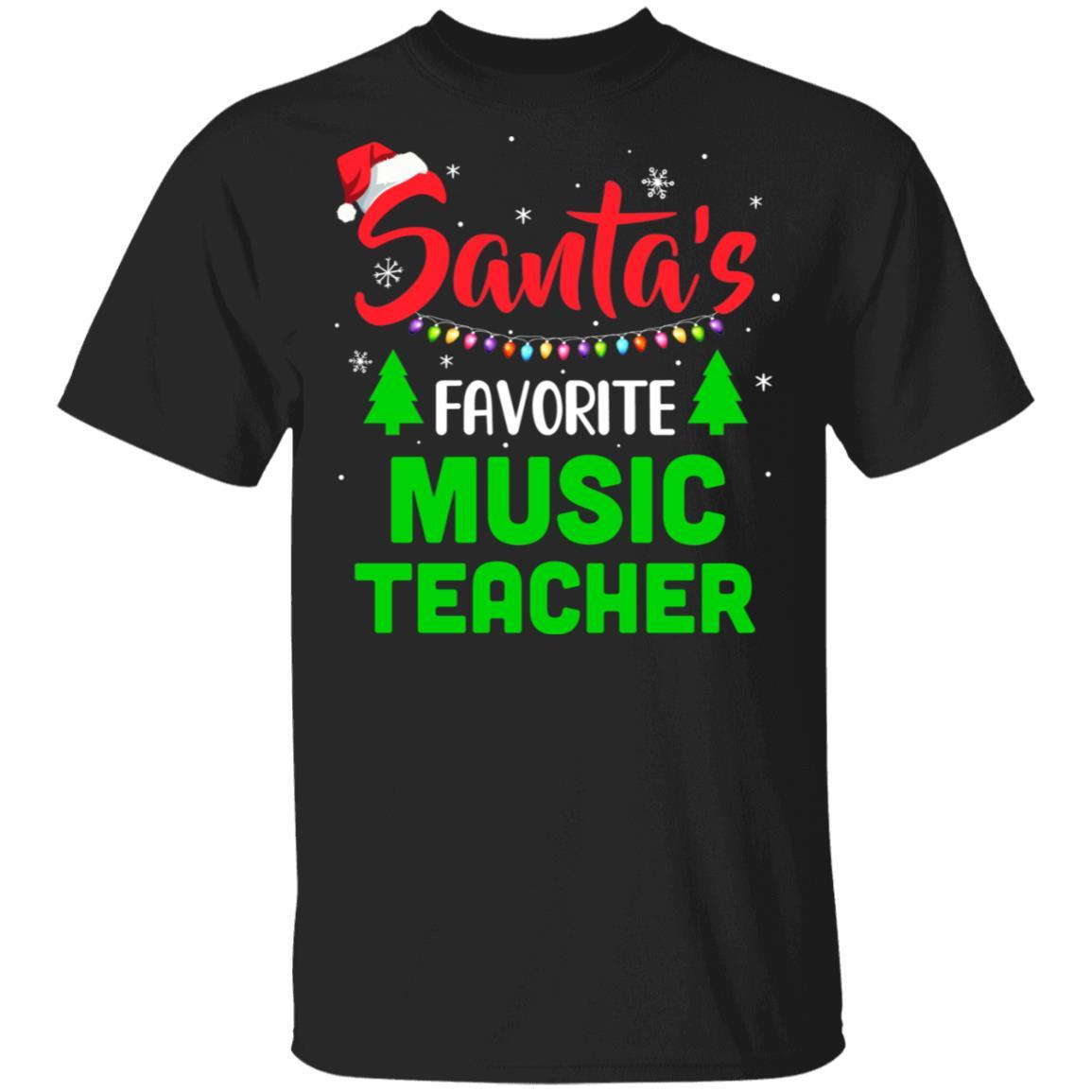 Santa's Favorite Music Teacher Funny Christmas Xmas Gifts