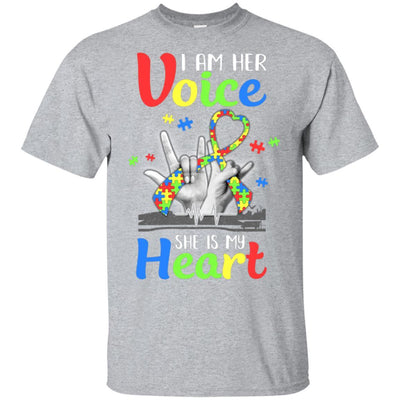 I'm Her Voice She Is My Heart Autism Awareness-T-Shirt & Hoodie-Classic T-Shirt-Sport Grey