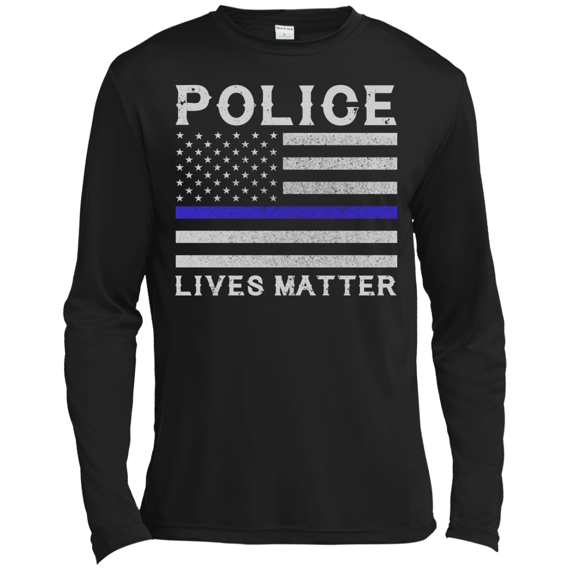 Police Lives Matter-T-Shirt & Hoodie-Long Sleeve T-Shirt-Black