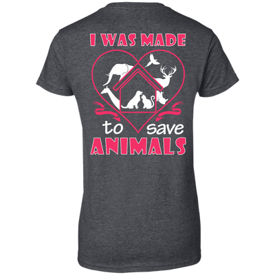 I Was Made To Save Animals-T-Shirt & Hoodie-Women's T-Shirt-Dark Heather
