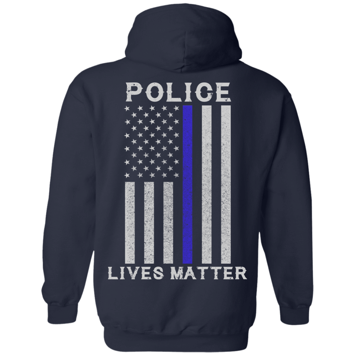 Police Lives Matter Thin Blue Line-T-Shirt & Hoodie-Pullover Hoodie-Navy