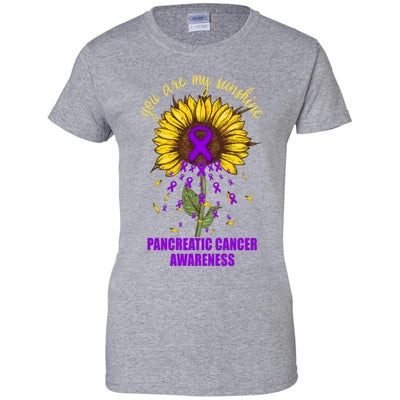 You Are My Sunshine Pancreatic Cancer Awareness-T-Shirt & Hoodie-Women's T-Shirt-Sport Grey