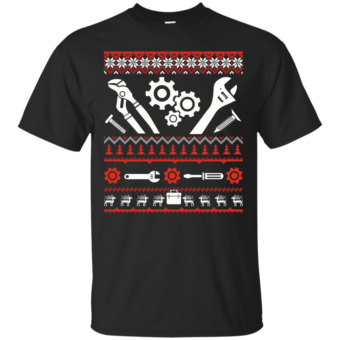 Mechanic Christmas Sweater-T-Shirt & Hoodie-Classic T-Shirt-Black