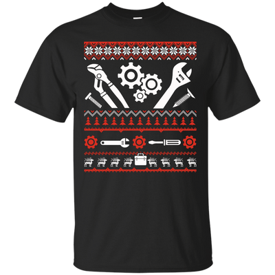 Mechanic Christmas Sweater-T-Shirt & Hoodie-Classic T-Shirt-Black