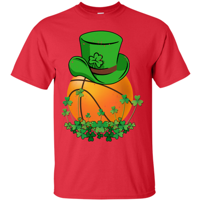 Shamrock Basketball Leprechaun St Patricks Day-T-Shirt & Hoodie-Classic T-Shirt-Red