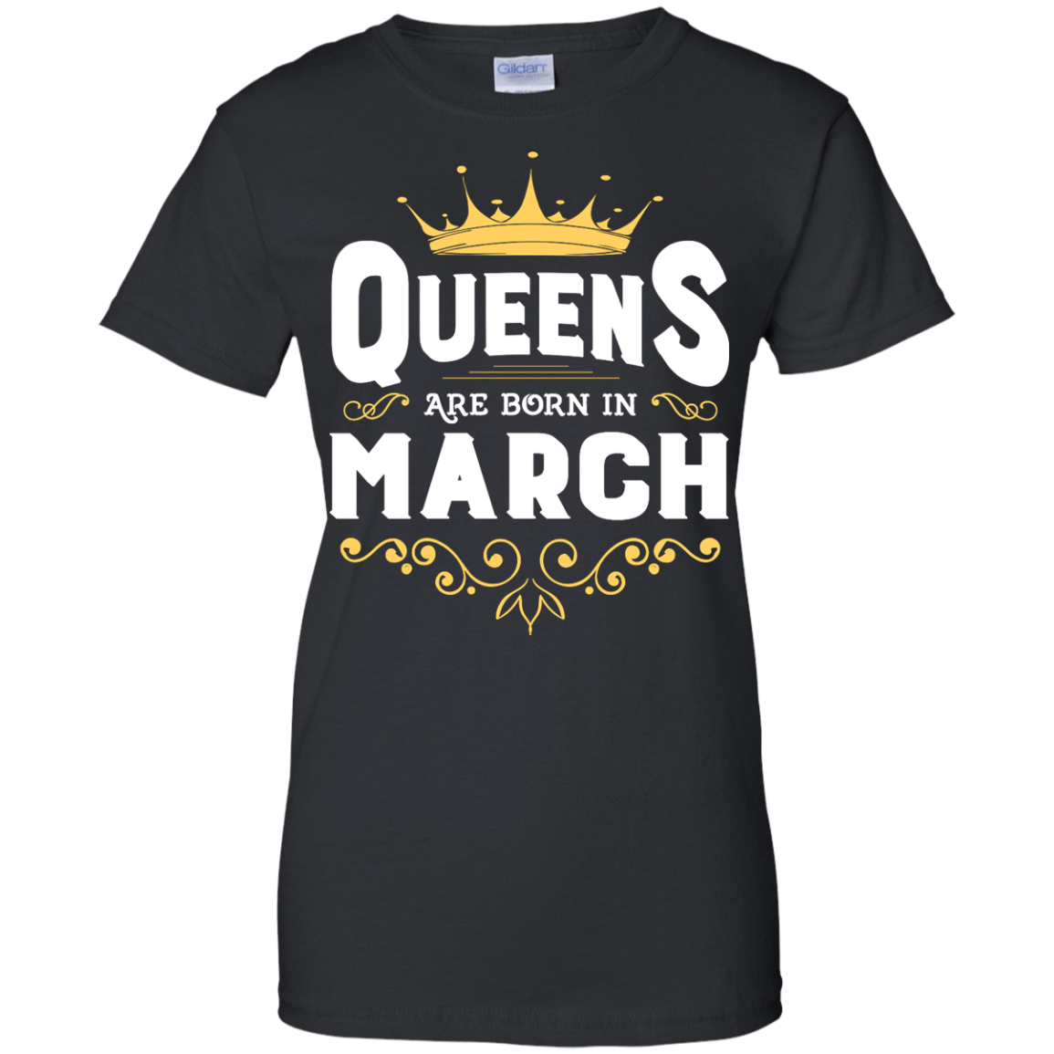 Queens Are Born In March-T-Shirt & Hoodie-Women's T-Shirt-Black