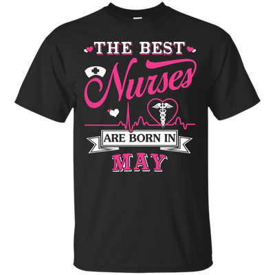 The Best Nurses Are Born In May-T-Shirt & Hoodie-Classic T-Shirt-Black