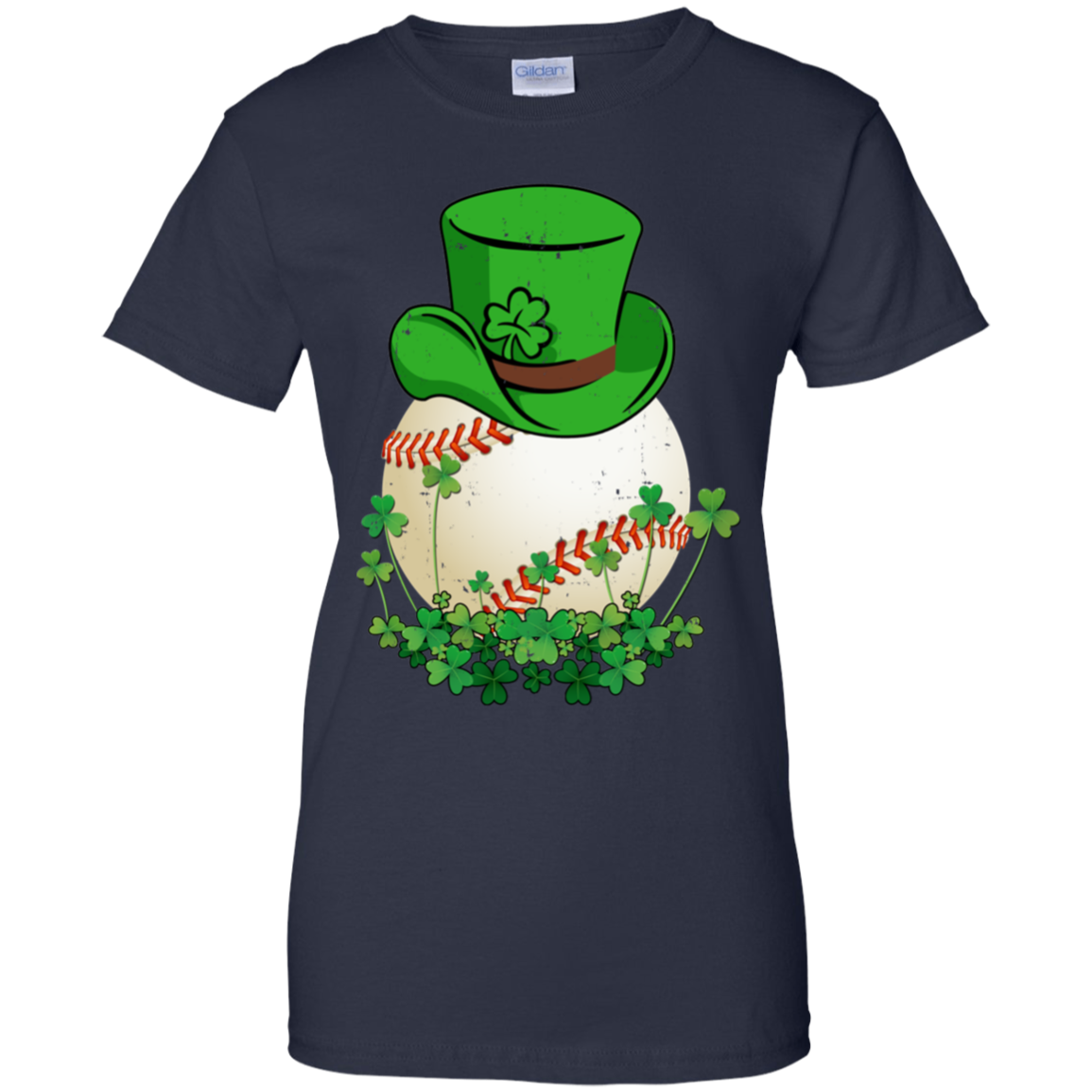 Shamrock Baseball Leprechaun St Patricks Day-T-Shirt & Hoodie-Women's T-Shirt-Navy