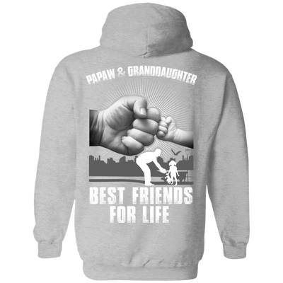 Papaw And Granddaughter Best Friends For Life-T-Shirt & Hoodie-Pullover Hoodie-Sport Grey