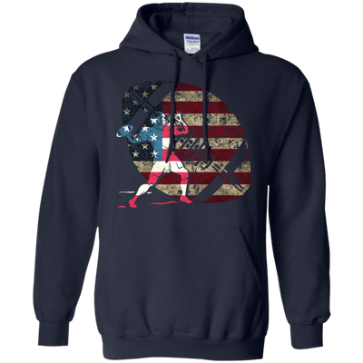 Quarterback Football America Flag-T-Shirt & Hoodie-Pullover Hoodie-Navy