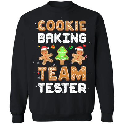 Cookie Baking Team Tester Gingerbread Christmas-T-Shirt & Sweatshirt-Crewneck Sweatshirt-Black