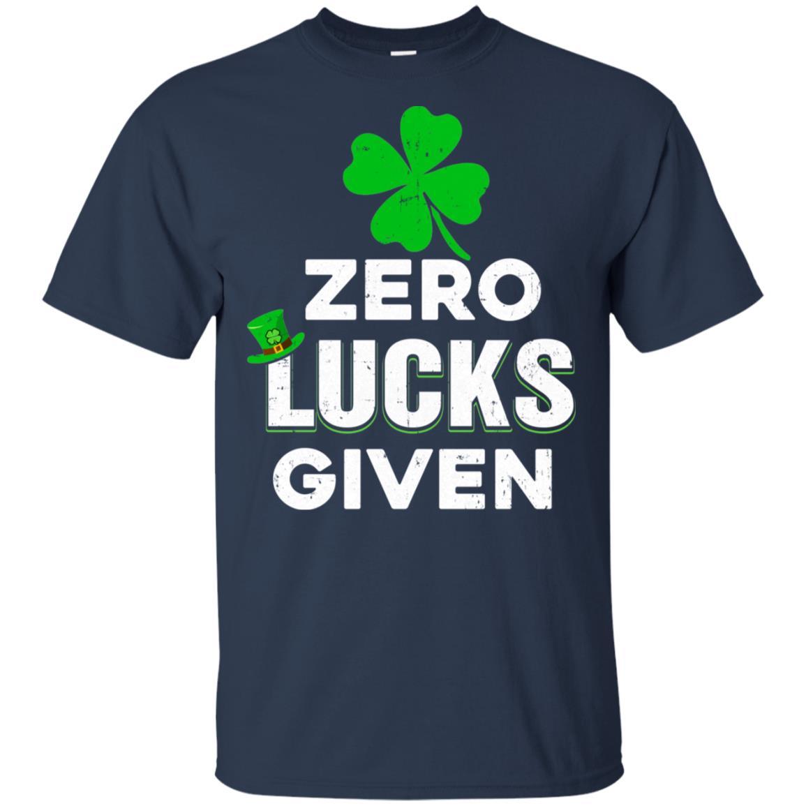 Zero Lucks Given St Patricks Day-T-Shirt & Hoodie-Classic T-Shirt-Navy