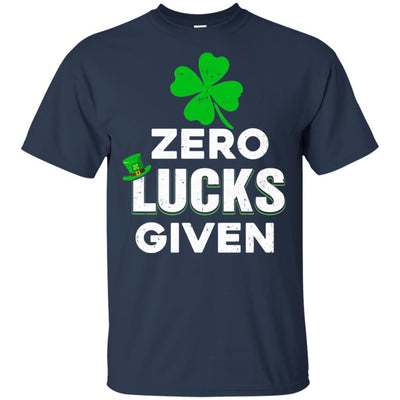 Zero Lucks Given St Patricks Day-T-Shirt & Hoodie-Classic T-Shirt-Navy