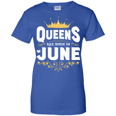 Queens Are Born In June-T-Shirt & Hoodie-Women's T-Shirt-Royal