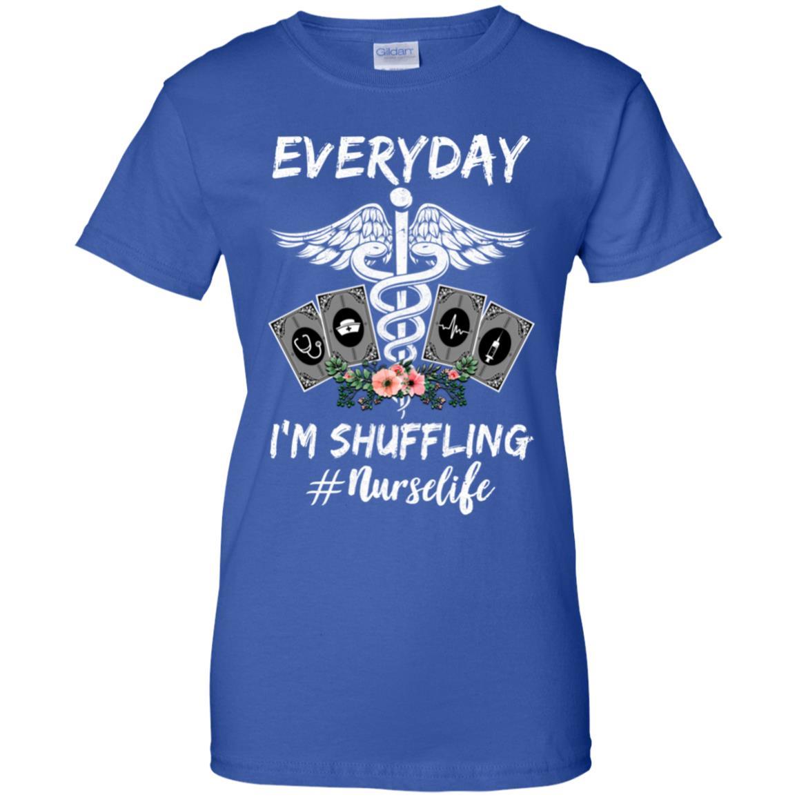 Everyday I'm Shuffling Funny Nurse-T-Shirt & Tank Top-Women's T-Shirt-Royal