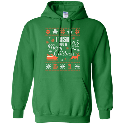 Irish You A Merry Chrristmas-T-Shirt & Hoodie-Pullover Hoodie-Irish Green