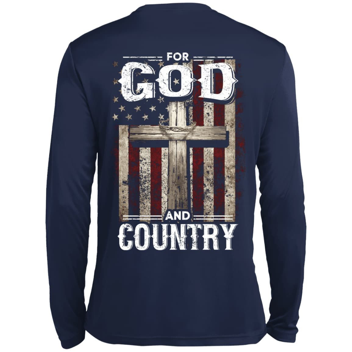 For God and Country-T-Shirt & Hoodie-Long Sleeve T-Shirt-Navy