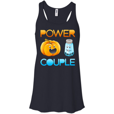 Pumpkin Spice Power Couple Halloween-T-Shirt & Hoodie-Women's Flowy Racerback Tank-Midnight