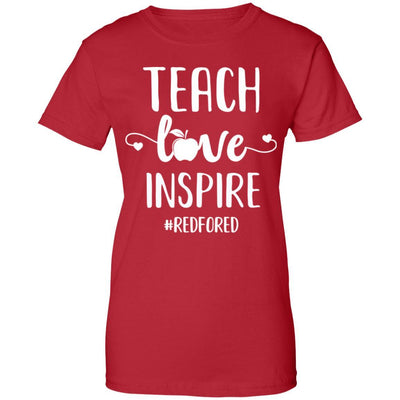 Teach Love Inspire Red For Ed-T-Shirt & Hoodie-Women's T-Shirt-Red