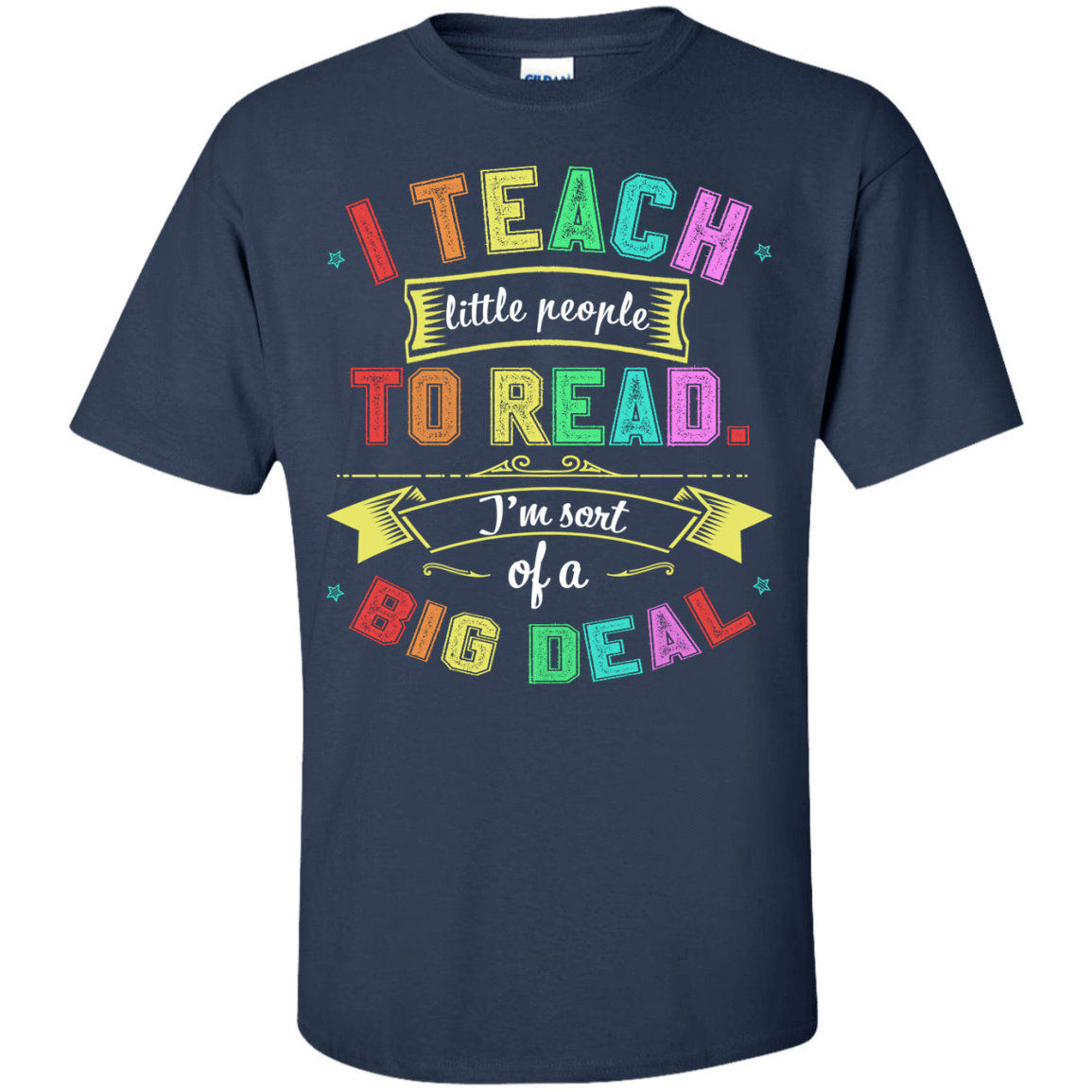 I Teach Little People To Read-T-Shirt & Hoodie-Classic T-Shirt-Navy