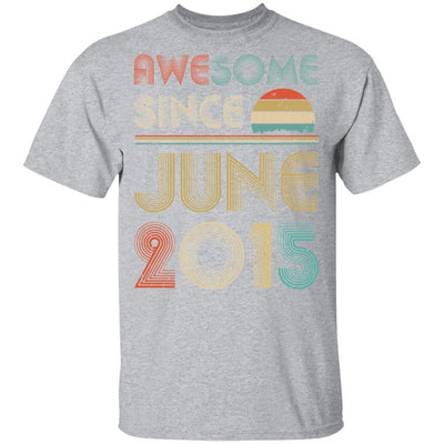 Awesome Since June 2015 Vintage 6th Birthday Gifts Youth-Youth Shirt-Youth T-Shirt-Sport Grey