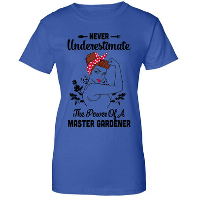 Never Underestimate Master Gardener Funny-T-Shirt & Tank Top-Women's T-Shirt-Royal
