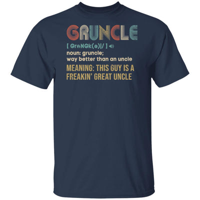 Gruncle For Great Uncles Definition Awesome Vintage Gift-T-Shirt & Hoodie-Classic T-Shirt-Navy