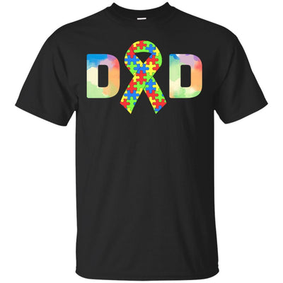 Autism Dad Support Awareness Autistic Parents Gifts-T-Shirt & Hoodie-Classic T-Shirt-Black