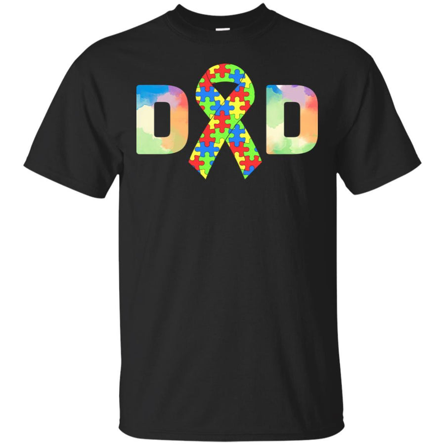 Autism Dad Support Awareness Autistic Parents Gifts-T-Shirt & Hoodie-Classic T-Shirt-Black