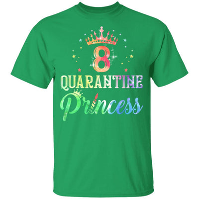 8 Quarantine Princess Happy Birthday Youth-Youth Shirt-Youth T-Shirt-Irish Green