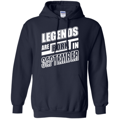 Legends are born in SEPTEMBER-T-Shirt & Hoodie-Pullover Hoodie-Navy