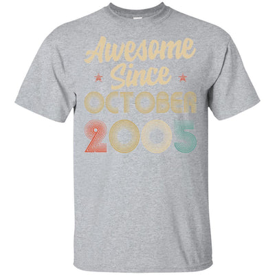 Awesome Since October 2005 Vintage 16th Birthday Gifts-T-Shirt & Hoodie-Classic T-Shirt-Sport Grey