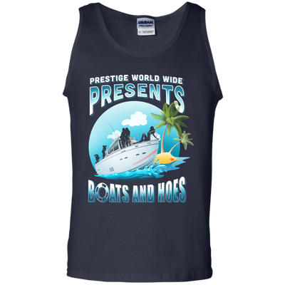 Prestige Worldwide Present Boats And Hoes-T-Shirt & Hoodie-Unisex Tank-Navy