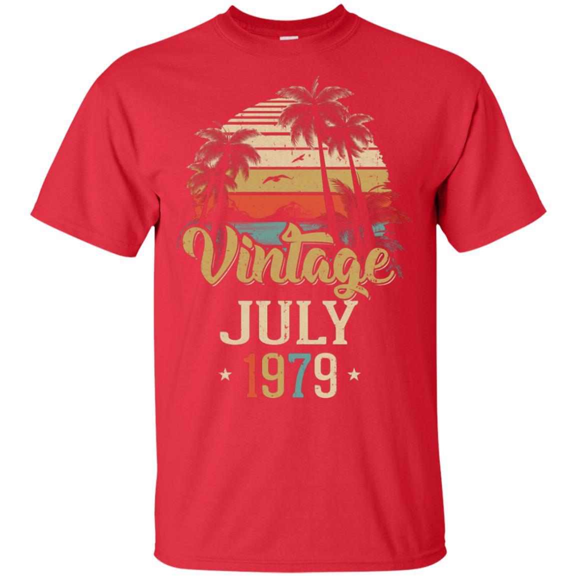 Retro Classic Vintage July 1979 42th Birthday Gift-T-Shirt & Hoodie-Classic T-Shirt-Red