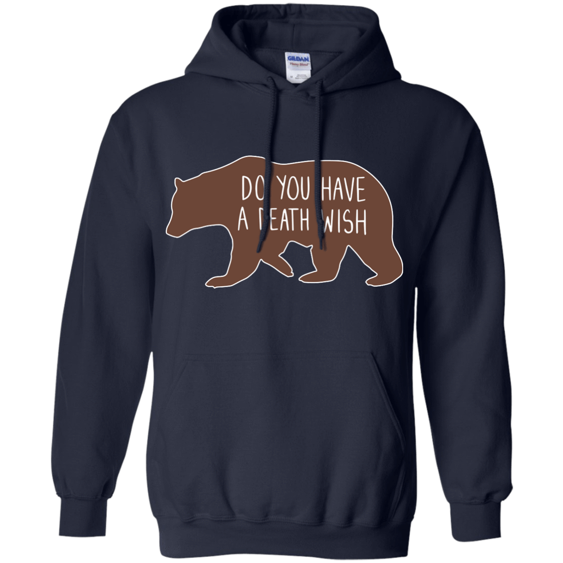 Proper way to pet a Bear lover-T-Shirt & Hoodie-Pullover Hoodie-Navy