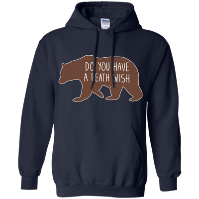 Proper way to pet a Bear lover-T-Shirt & Hoodie-Pullover Hoodie-Navy