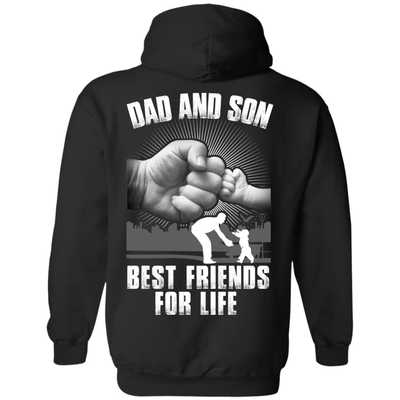 Dad And Son Best Friends For Life-T-Shirt & Hoodie-Pullover Hoodie-Black