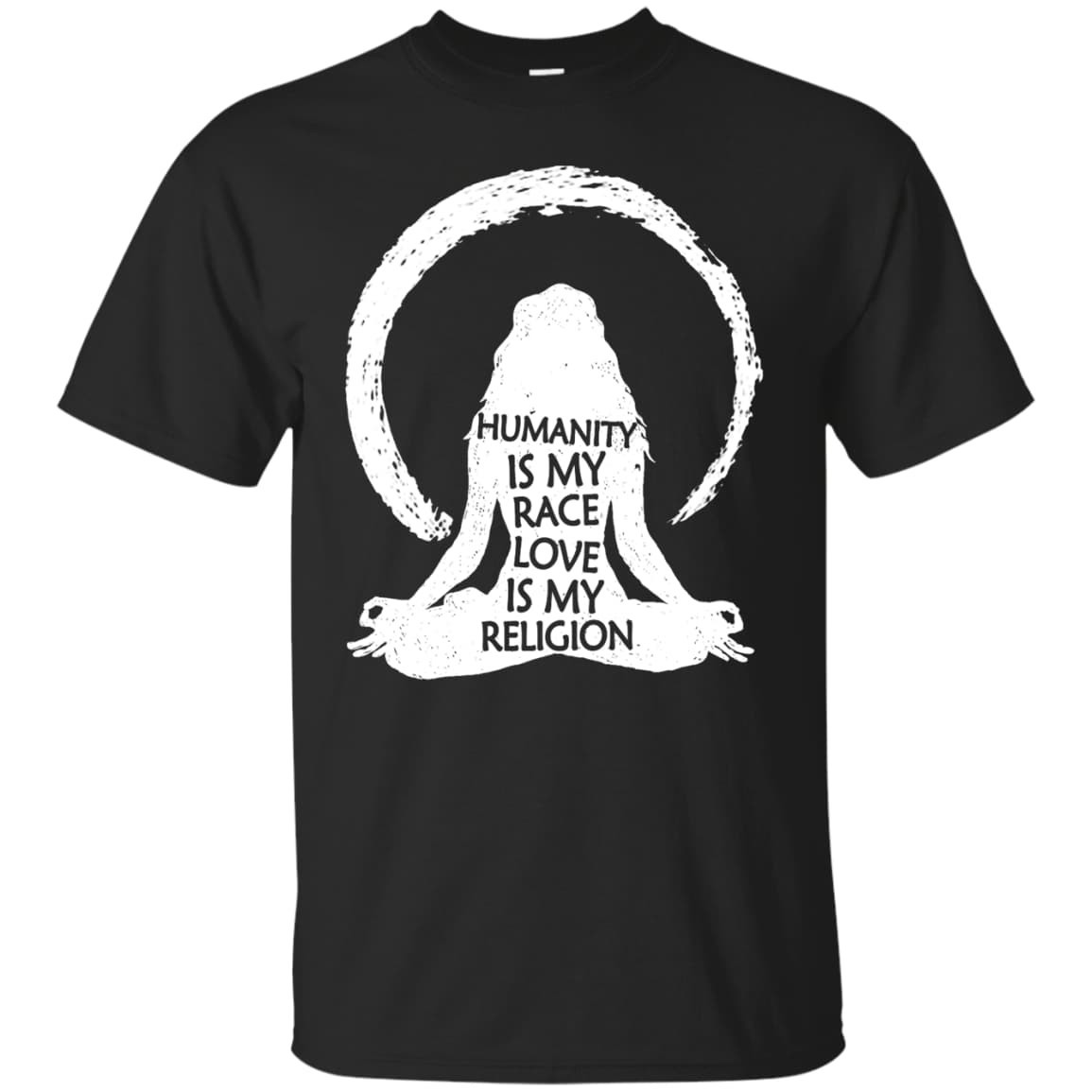 Humanity Is My Race Love Is My Religion-T-Shirt & Hoodie-Classic T-Shirt-Black