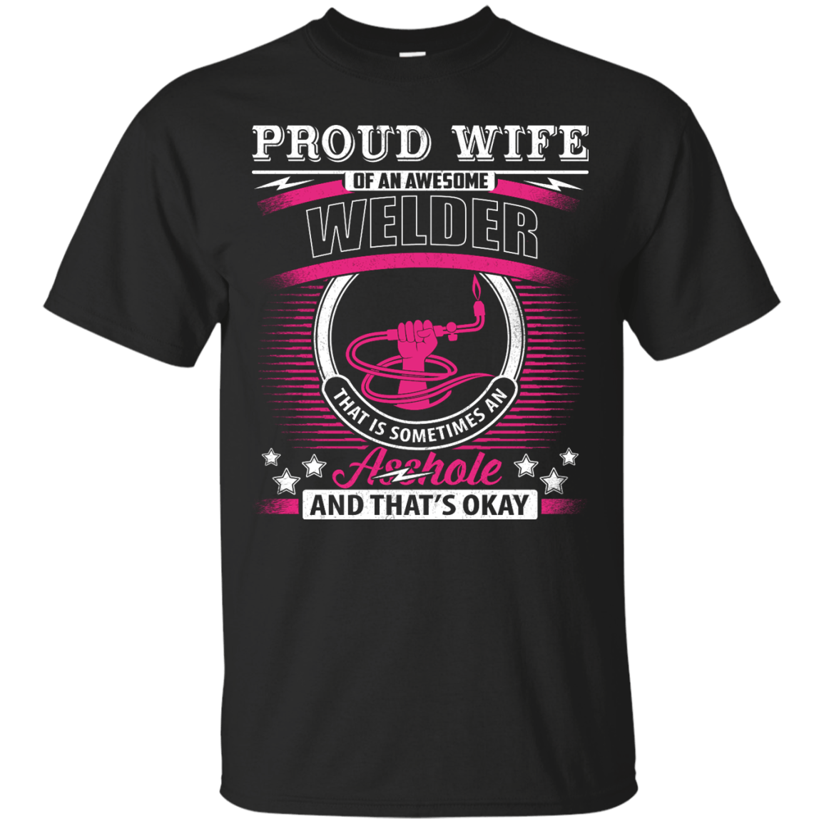 Proud Wife Of An Awesome Welder-T-Shirt & Hoodie-Classic T-Shirt-Black