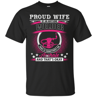 Proud Wife Of An Awesome Welder-T-Shirt & Hoodie-Classic T-Shirt-Black