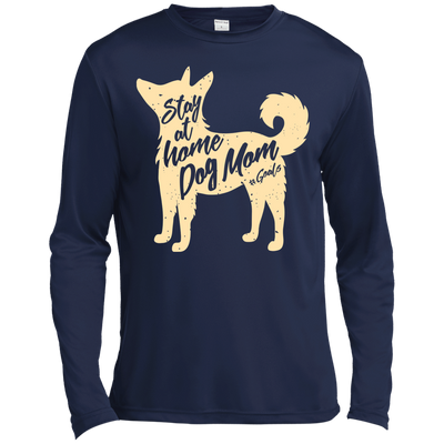 Stay At Home Dog Mom-T-Shirt & Hoodie-Long Sleeve T-Shirt-Navy