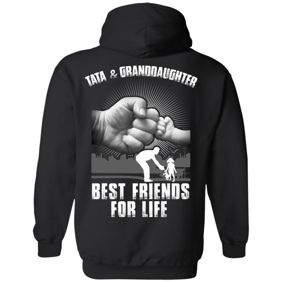 Tata And Granddaughter Best Friends For Life-T-Shirt & Hoodie-Pullover Hoodie-Black
