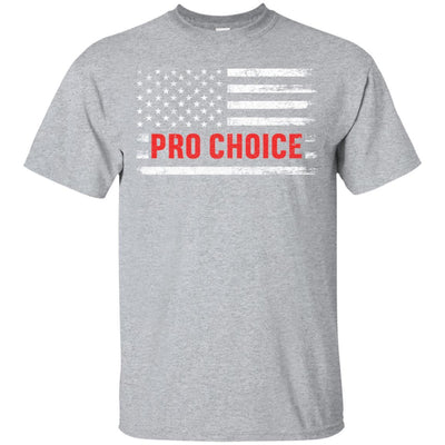 Patriotic US American Flag Pro Choice Veteran-T-Shirt & Hoodie-Classic T-Shirt-Sport Grey