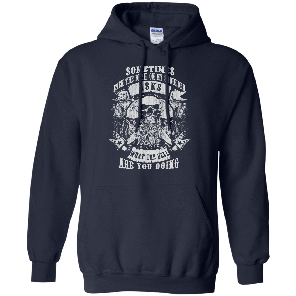 Viking What The Hell Are You Doing-T-Shirt & Hoodie-Pullover Hoodie-Navy