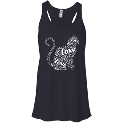 I Love Cats-T-Shirt & Hoodie-Women's Flowy Racerback Tank-Midnight