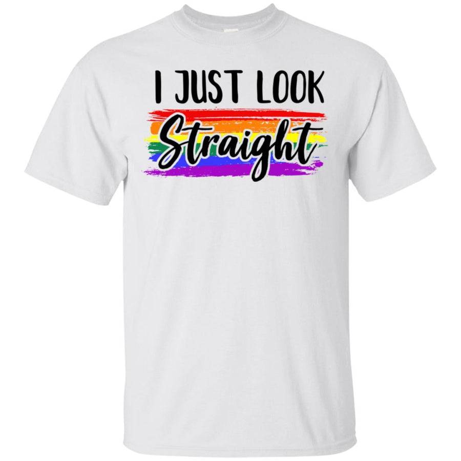 I Just Look Straight LGBT Pride Month-T-Shirt & Hoodie-Classic T-Shirt-White