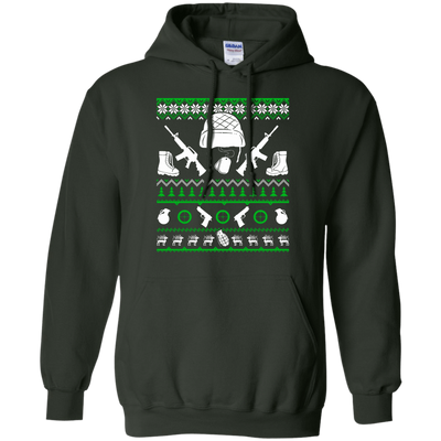 Soldier Christmas Sweater-T-Shirt & Hoodie-Pullover Hoodie-Forest Green