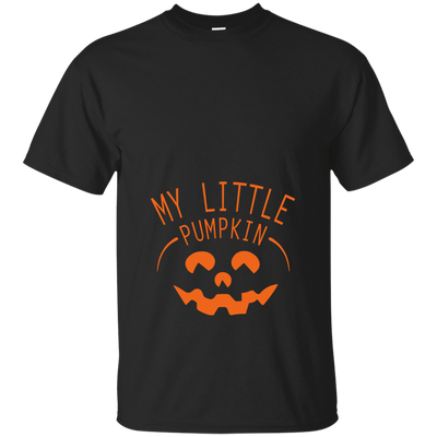 My Little Pumpkin Halloween Maternity Pregnancy Announcement-T-Shirt & Hoodie-Classic T-Shirt-Black