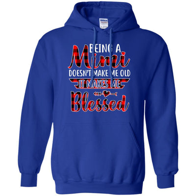 Red Plaid Funny Being A Mimi Doesn't Make Me Old-T-Shirt & Hoodie-Pullover Hoodie-Royal