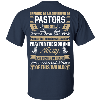 I Belong To A Rare Breed Of Pastors-T-Shirt & Hoodie-Classic T-Shirt-Navy